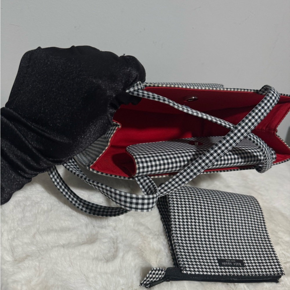 Kate Spade Houndstooth Tote and Pouch Set - Picture 5 of 9